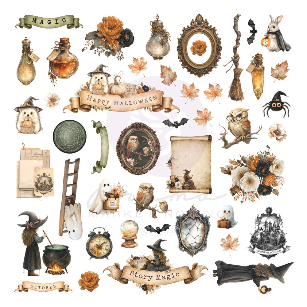 Prima - 3 Girls Tale MADE of MAGIC Halloween Collection - 90 pcs #684860
