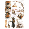 Prima 3 Girls Tale MADE of MAGIC Halloween A4 8.3x11.7 Rub On Transfer #684884