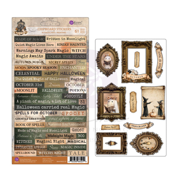 Prima -3 Girls Tale - MADE of MAGIC Collection CHIPBOARD Stickers  #684891
