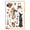 Prima 3 Girls Tale MADE of MAGIC Witch Ghost Halloween A4 8.3x11.7 Rub On Transfer #684938
