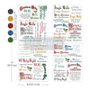 Re-design with Prima NOEL In SCRIPT Christmas 8.5 x 11 Middy Transfers 3 sheets + BONUS Sheet #685911 Limited Edition