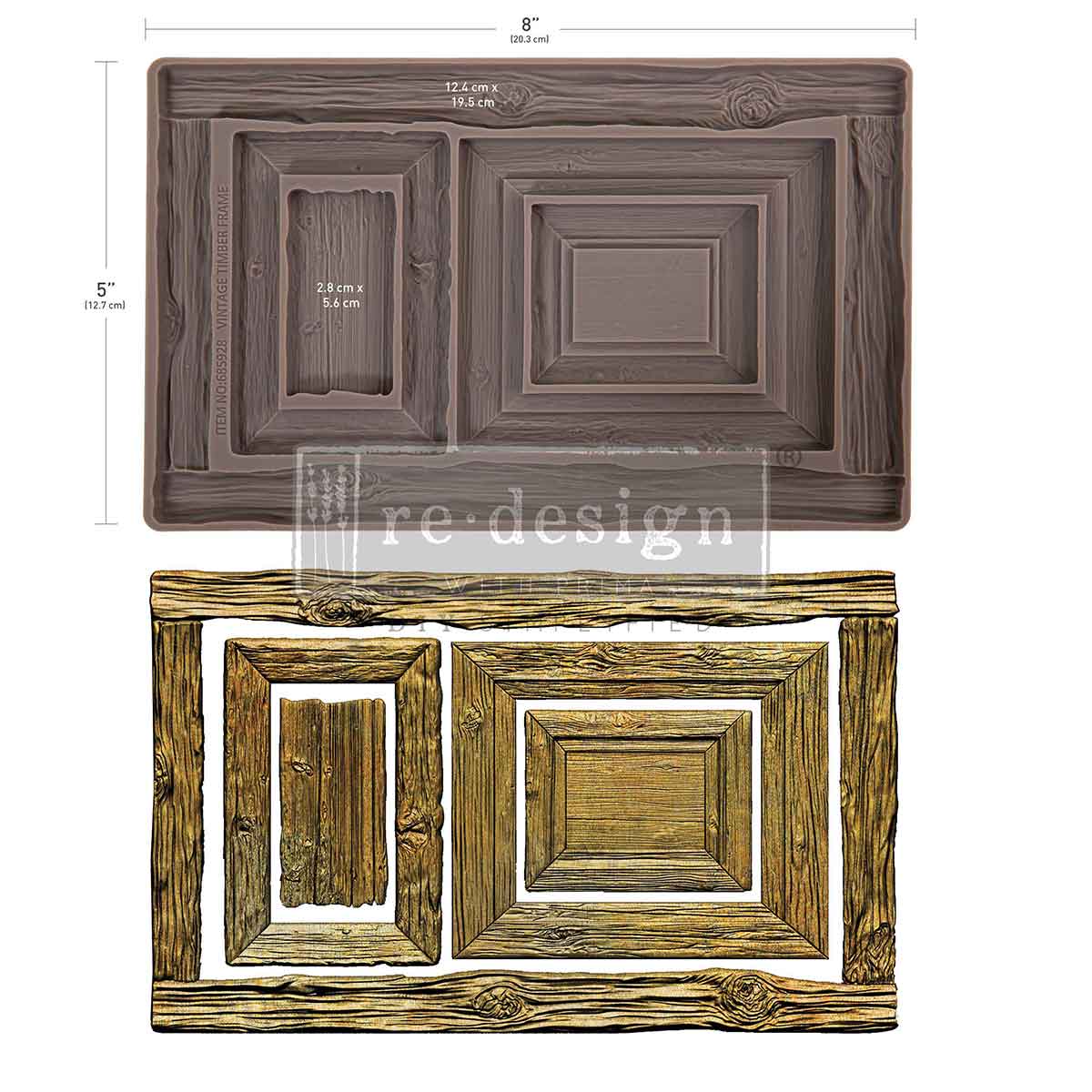 ReDesign with Prima VINTAGE TIMBER FRAME Christmas Moulds Food Safe Heat Resistant Resin 5X8