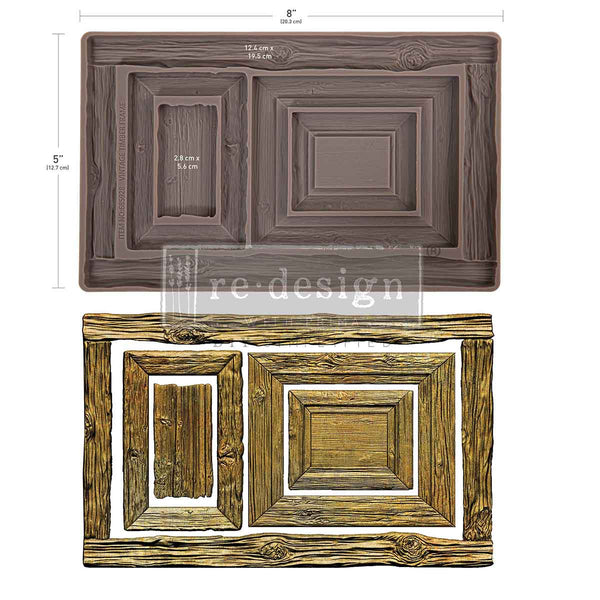 ReDesign with Prima VINTAGE TIMBER FRAME Christmas Moulds Food Safe Heat Resistant Resin 5X8" #685928