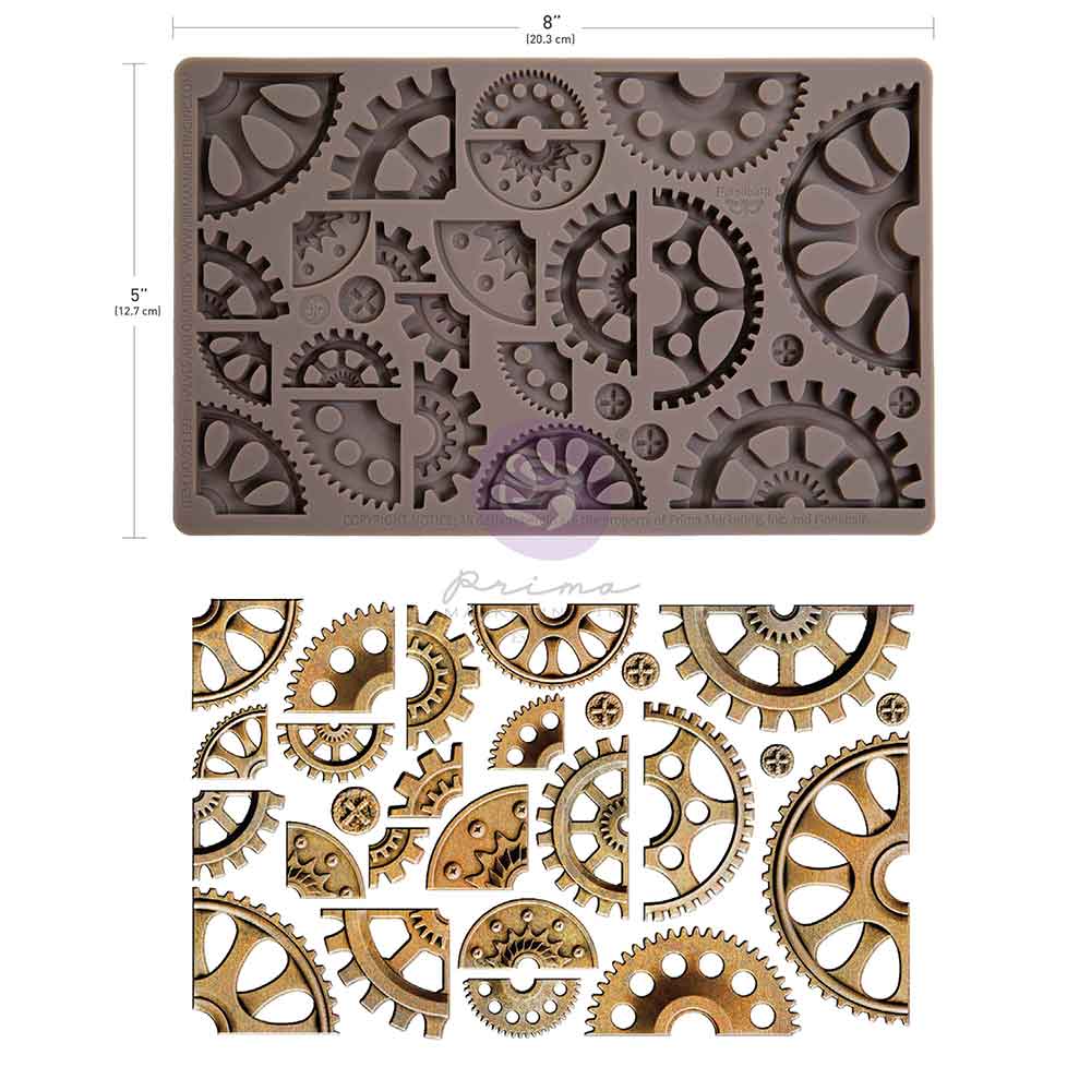 Prima Finnabair HALVES & QUARTERS Gears Imaginarium Moulds Molds 5