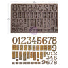 Prima Finnabair LETTERPRESS NUMBERS Imaginarium Moulds Molds 5" x 8" #951405