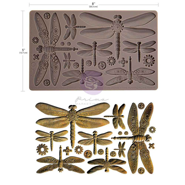 Prima Finnabair MACHINE DRAGONFLIES Imaginarium Moulds Molds 5" x 8" #951412