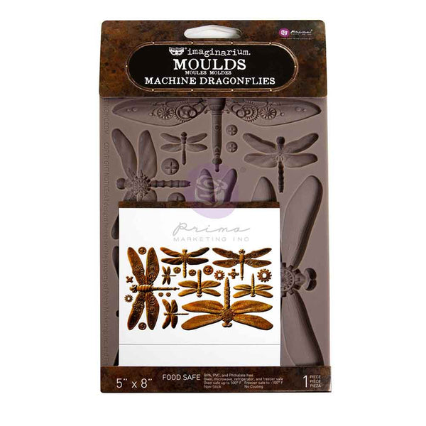 Prima Finnabair MACHINE DRAGONFLIES Imaginarium Moulds Molds 5" x 8" #951412
