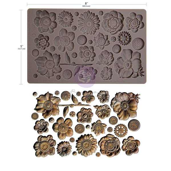 Prima Finnabair RUSTY FLOWERS Imaginarium Moulds Molds 5" x 8" #951429