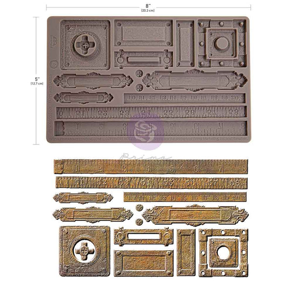 Prima Finnabair TAPES and LABELS Imaginarium Moulds Molds 5" x 8" #951450