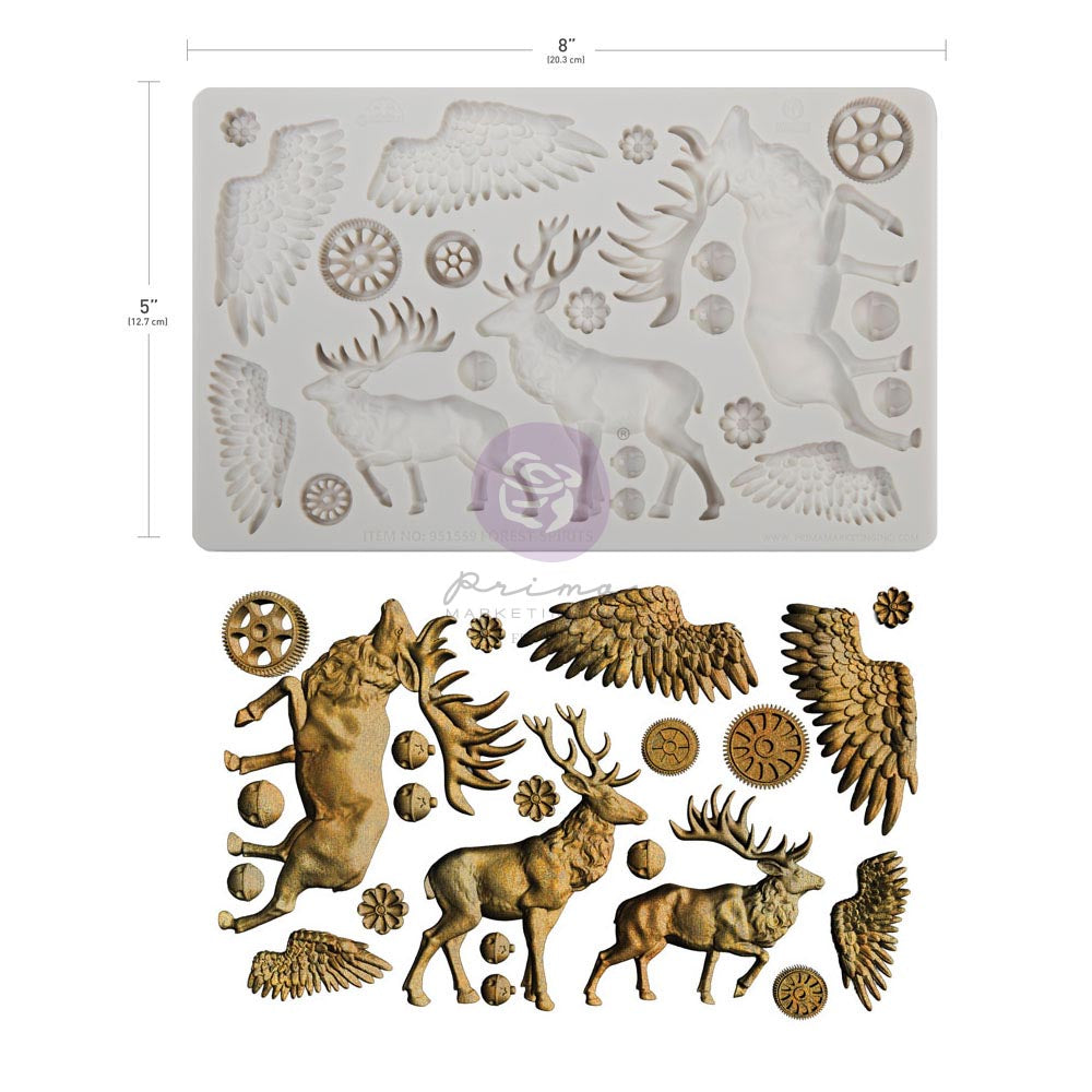 Prima Finnabair FOREST SPIRITS Moulds Food Safe Heat Resistant Resin 5X8