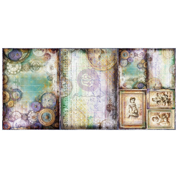 Finnabair Prima TIME WHISPERS A3 Decoupage Rice Paper 11.7" x 16.5" 3 SHEETS #951887