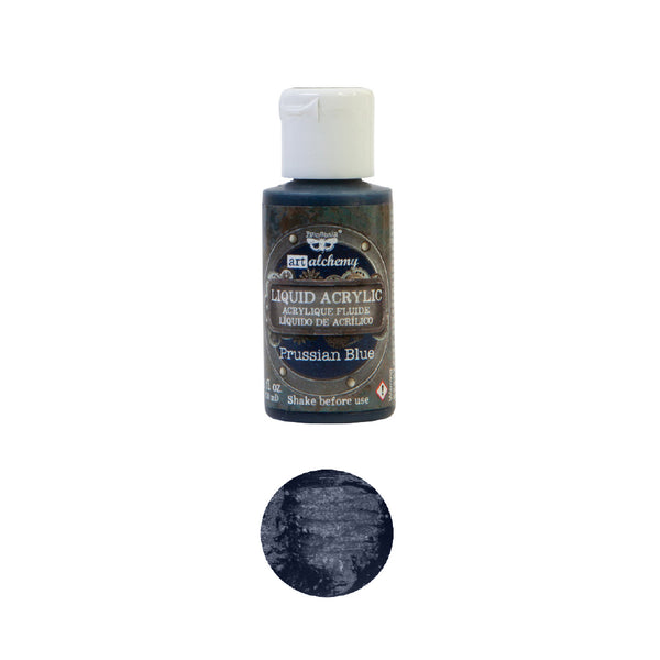 Prima Finnabair Art Alchemy PRUSSIAN BLUE Liquid Acrylic Paint 1 oz. #968250