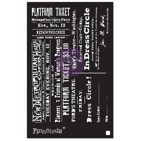 Prima Finnabair 6.5"x9.5" Stencil THEATER NIGHT Paint Mixed Media Home Decor #969776