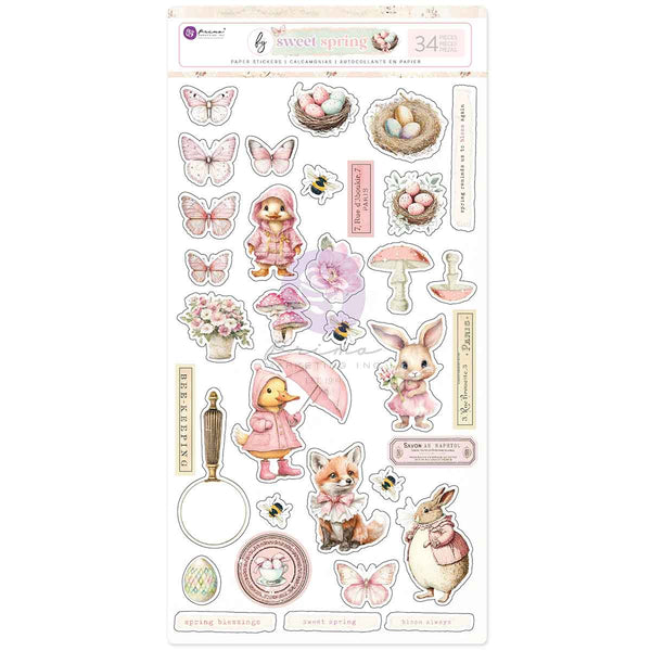 Prima SWEET SPRING Collection Sticker Sheet 34 pcs #982171