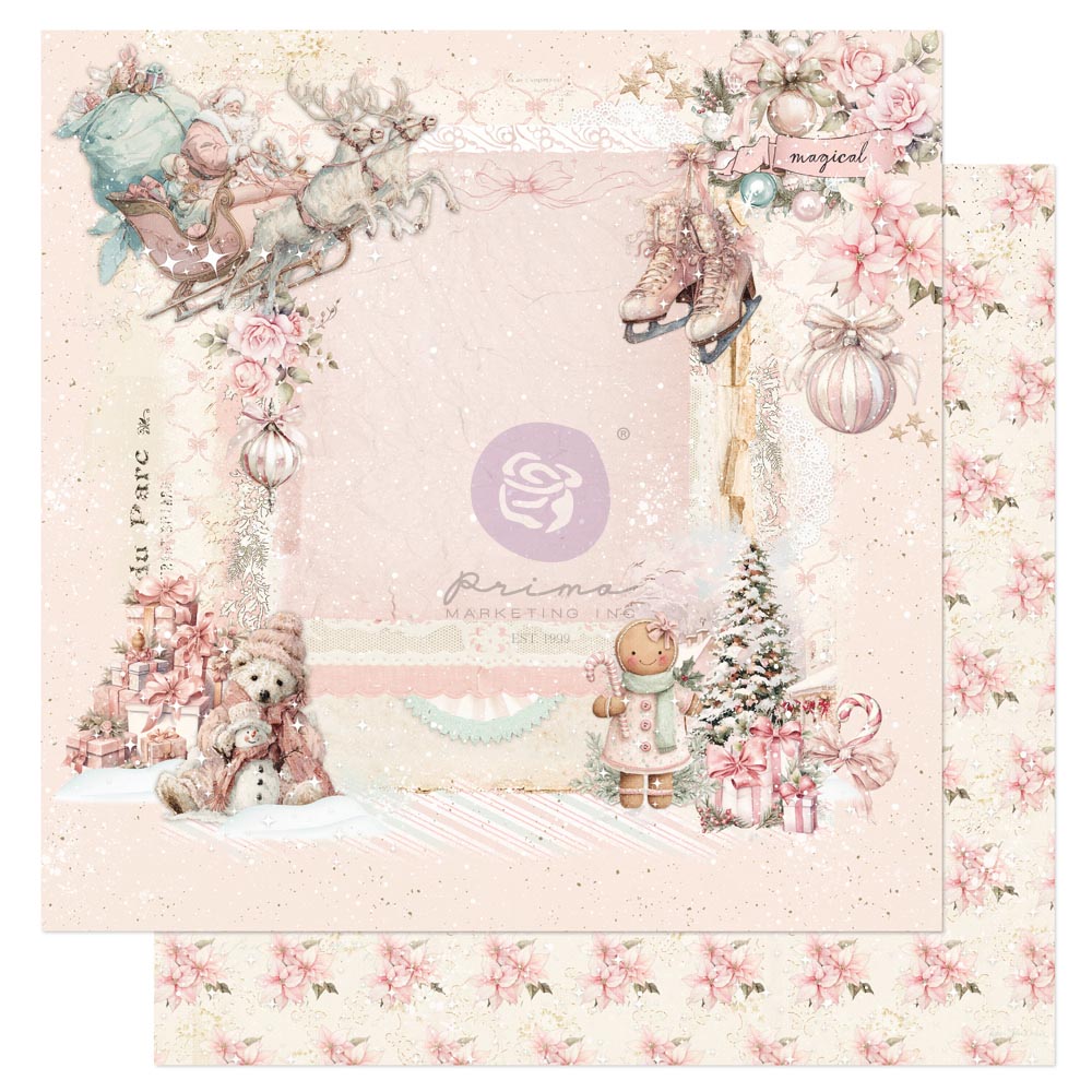 Prima CHRISTMAS BLUSH Collection 6X6 Paper Pad 32 SHEETS #982553