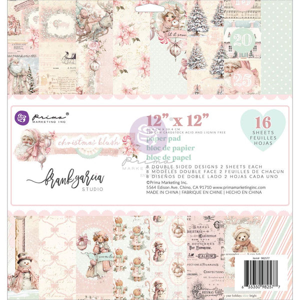 Prima - CHRISTMAS BLUSH Collection - 12x12 Paper Pad 16 Sheets #982577