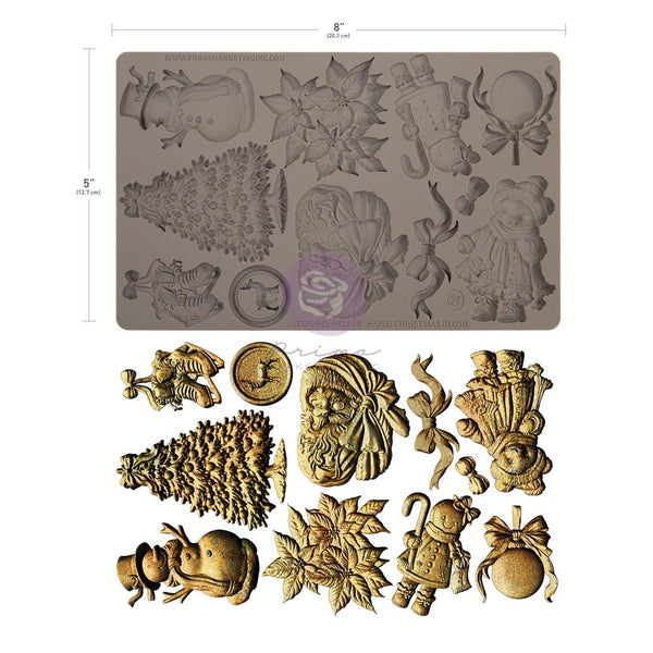 Prima CHRISTMAS BLUSH Moulds Food Safe Heat Resistant Resin 5X8" #982638