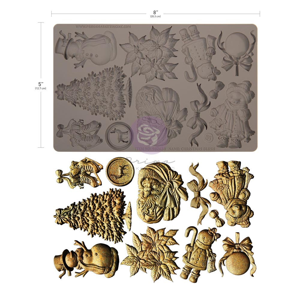 Prima Marketing CHRISTMAS BLUSH Moulds Food Safe Heat Resistant Resin 5X8