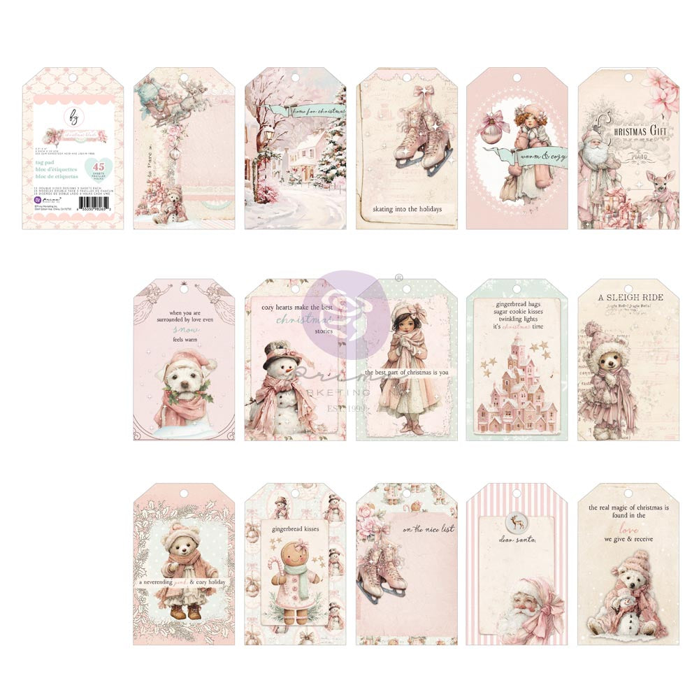 Prima CHRISTMAS BLUSH Collection Tag Pad 45 pcs #982652
