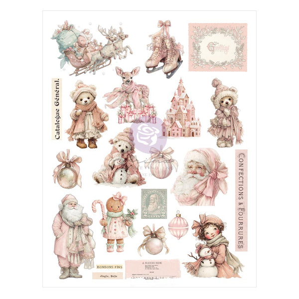 Prima CHRISTMAS BLUSH A4 8.3x11.7 Rub On Transfer #982669