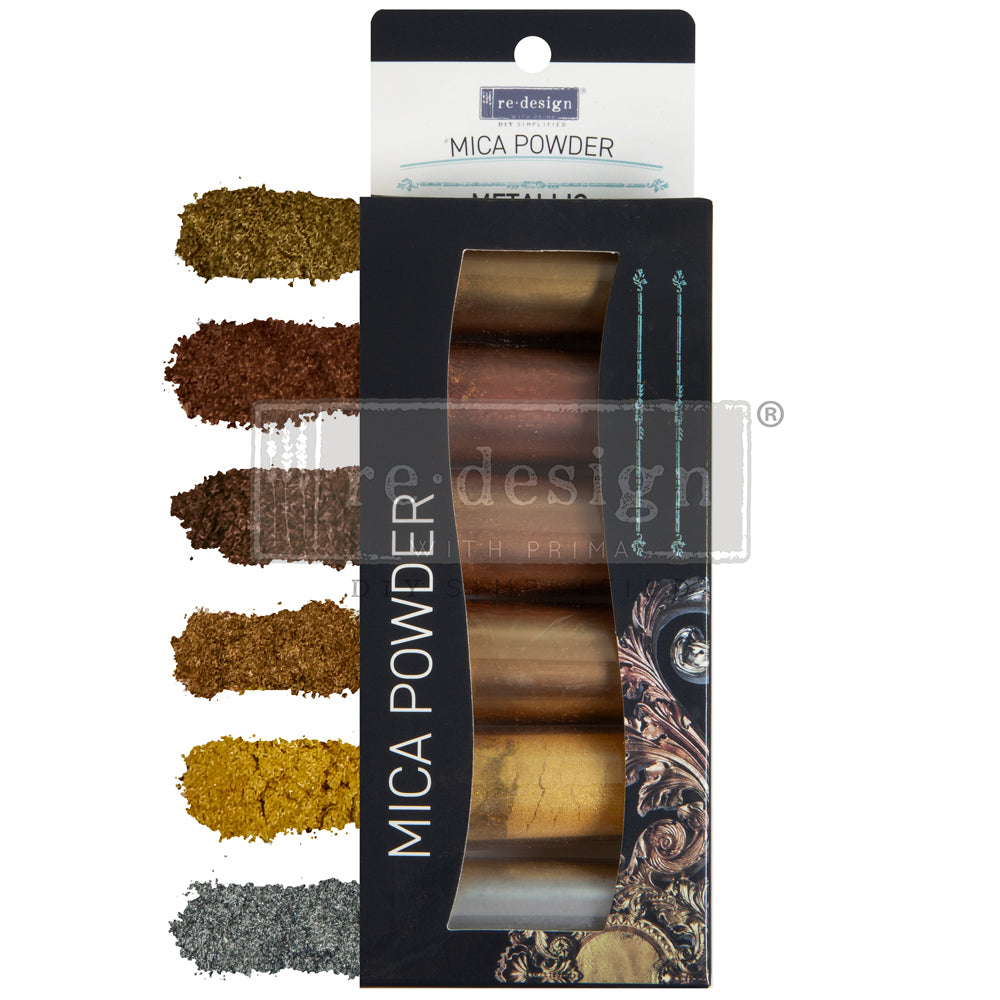 ReDesign with Prima METALLIC Decor MICA Powder Set 6 colors - #662837