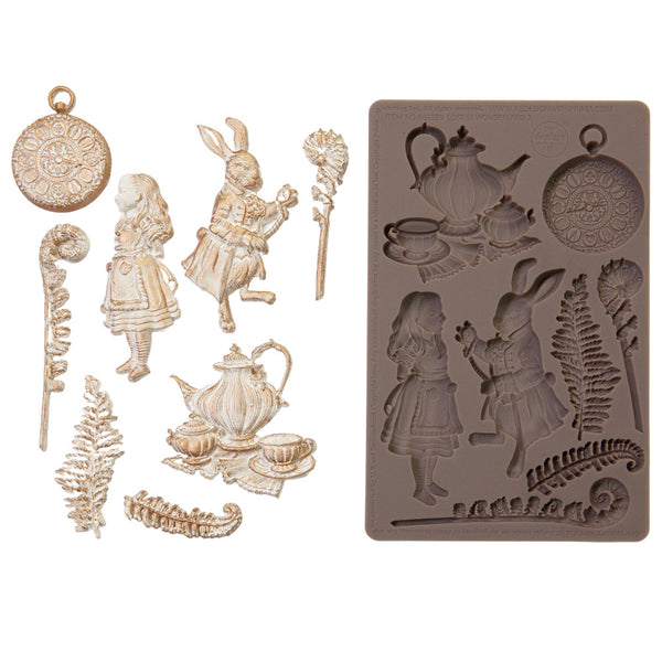 Prima Lost in Wonderland FOLLOWING ALICE Moulds Molds Food Safe Heat Resistant RESIN 5X8 #663599