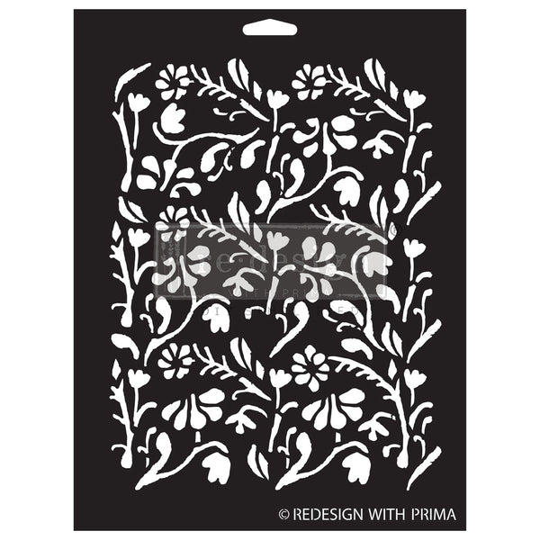 Re-Design with Prima LITTLE MEADOW Decor Stencil 9 x 12"  #666842