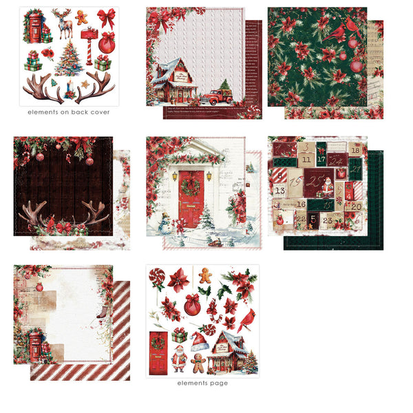 Prima From the NORTH POLE Christmas Collection 12x12 Paper Pad 14 Sheets #670658