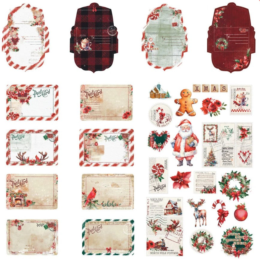 Prima From The NORTH POLE Christmas 8 ENVELOPES + 8 Postcards  #670733