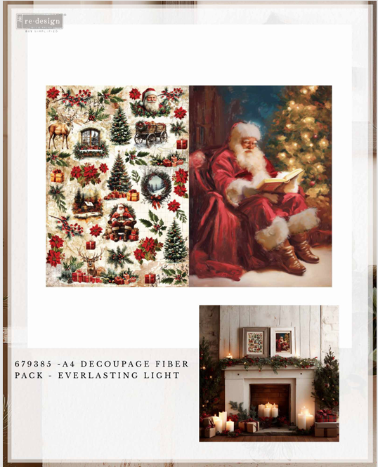 ReDesign with Prima EVERLASTING LIGHT Christmas A4 Decoupage Fiber #679385
