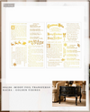 Re-design with Prima GOLDEN TIDINGS 8.5 x 11 Middy FOIL Transfers 2 sheets #684136 Limited Edition