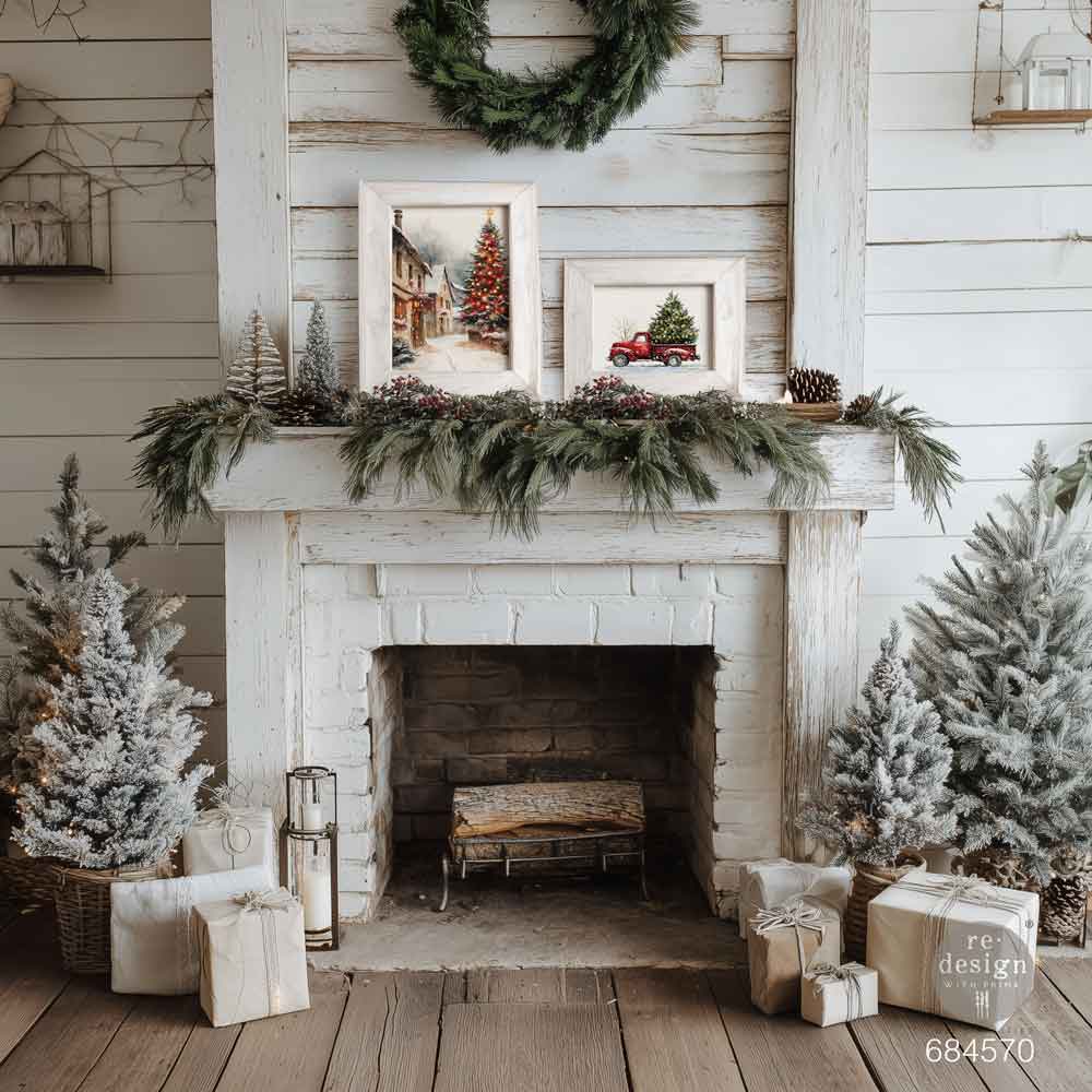 ReDesign with Prima NORTHBOUND TRADITIONS Christmas A4 Decoupage Fiber 2 SHEETS #684570