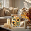 Re-design with Prima SUN-DRENCHED HARVEST Fall Sunflowers Luxe Transfers NEW 3.25"x11.5" #684785