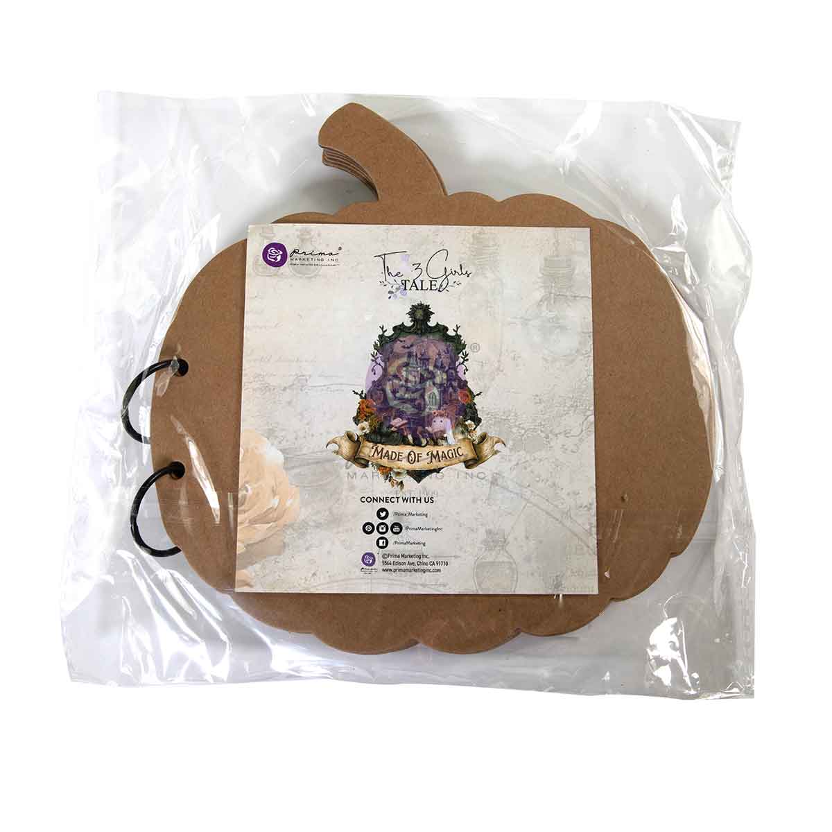 Prima 3 Girls Tale MADE of MAGIC Halloween Collection Pumpkin - CHIPBOARD Album #684976