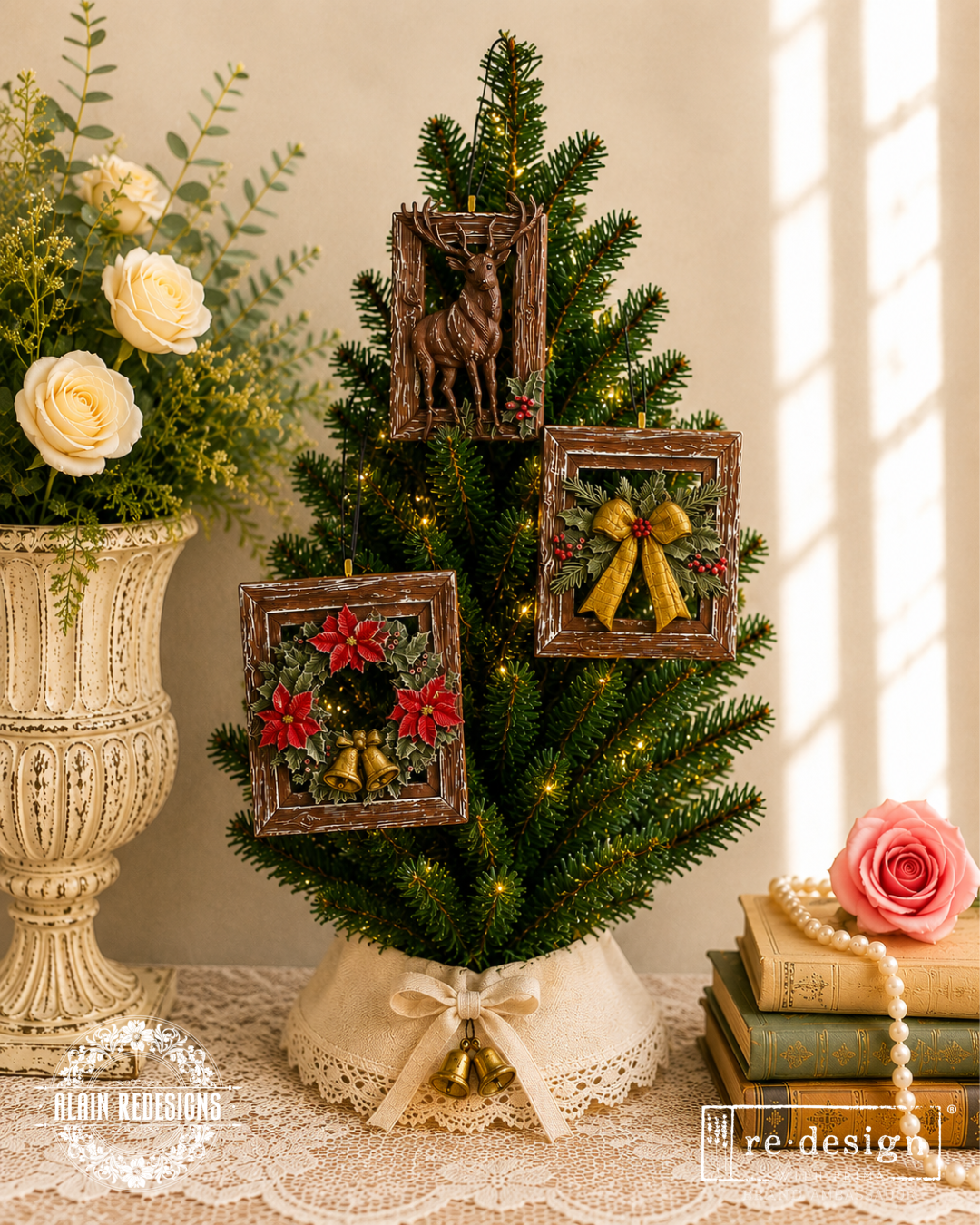 ReDesign with Prima VINTAGE TIMBER FRAME Christmas Moulds Food Safe Heat Resistant Resin 5X8