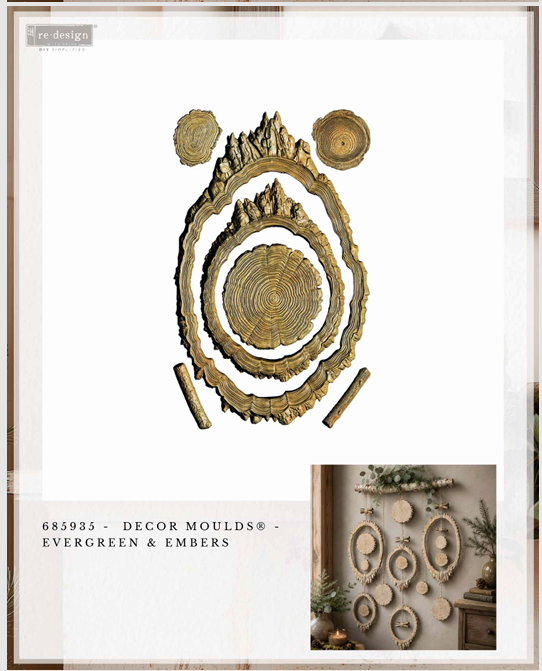 ReDesign with Prima EVERGREEN & EMBERS Fall Moulds Food Safe Heat Resistant Resin 5X8" #685935