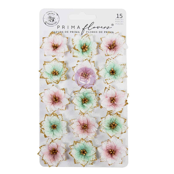 Prima - Christmas Blush Collection - SNOWY MORNING - Flowers 15 pcs #686277
