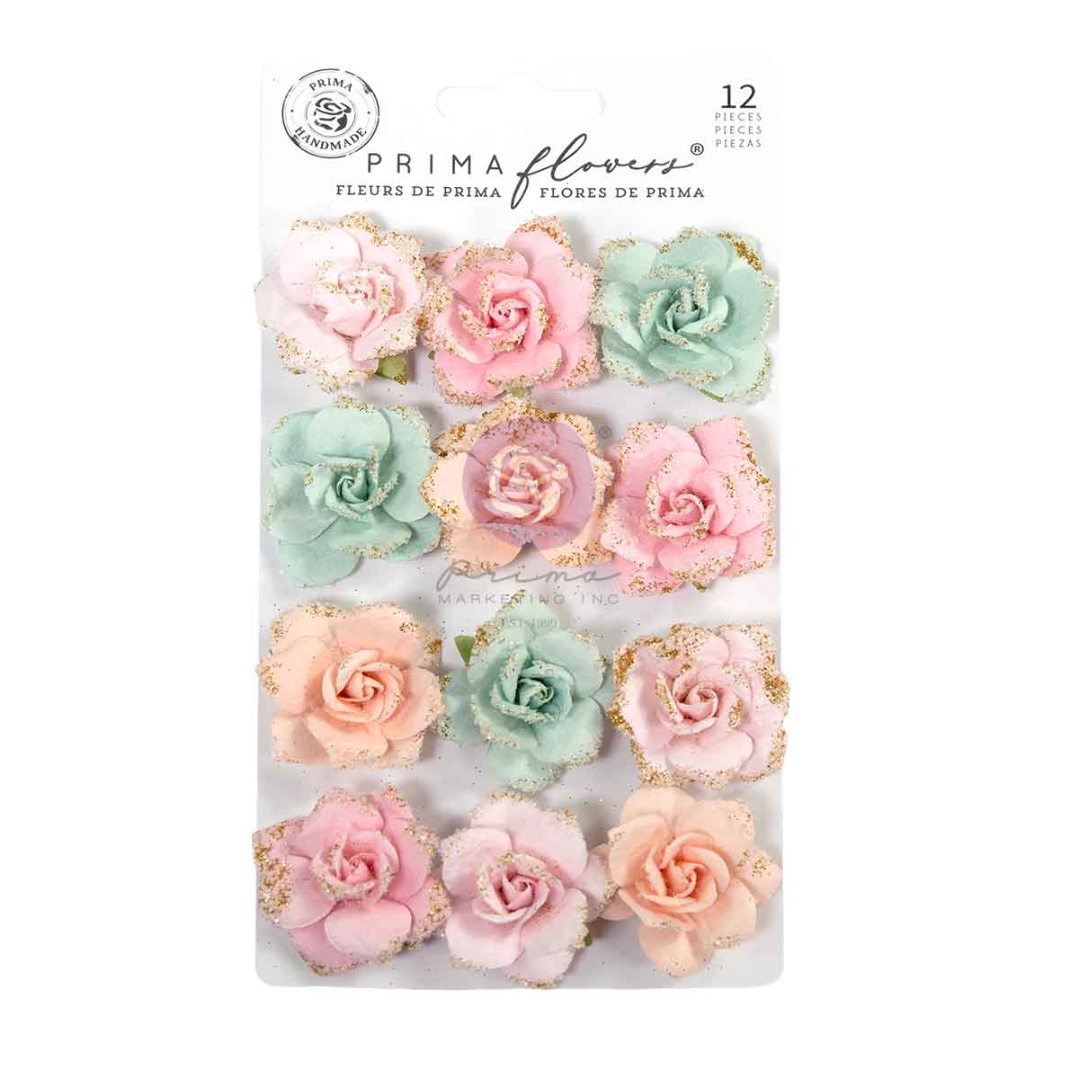 Prima - Christmas Blush Collection - SPARKLING HOLIDAY - Flowers 12 pcs #686314