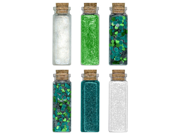 CraftMedley SKY Glitter Confetti Vials 6 pcs 1.7 ozs / 50.4 g #GC407D