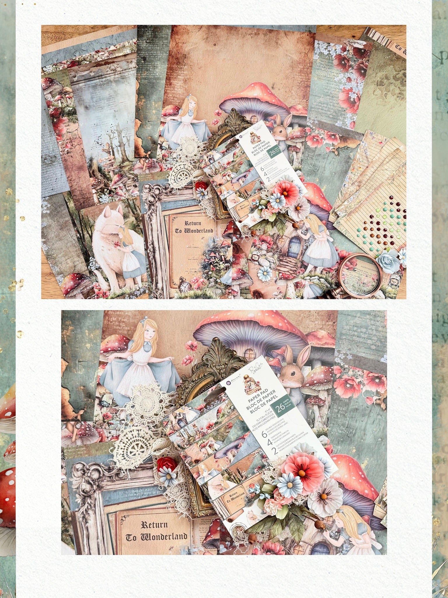 Prima RETURN TO WONDERLAND Alice Collection 6X6 Paper Pad #675639
