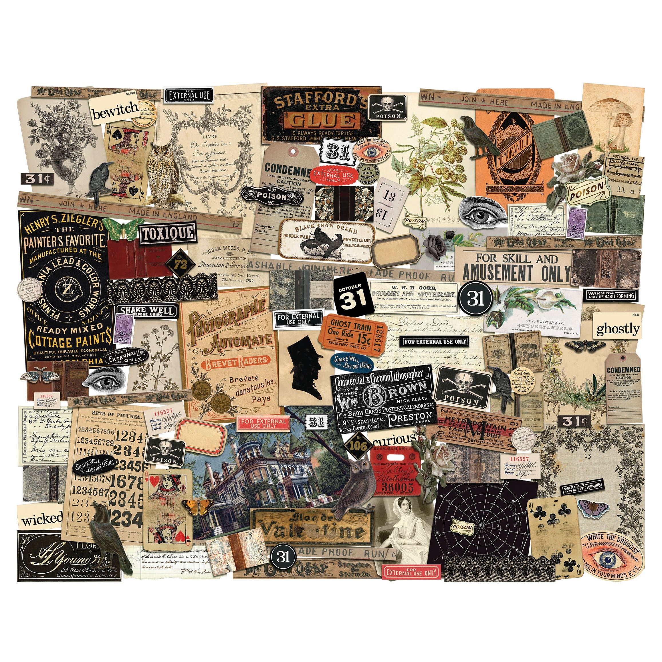 Tim Holtz idea-ology HALLOWEEN 2024 EPHEMERA PACK #TH94396