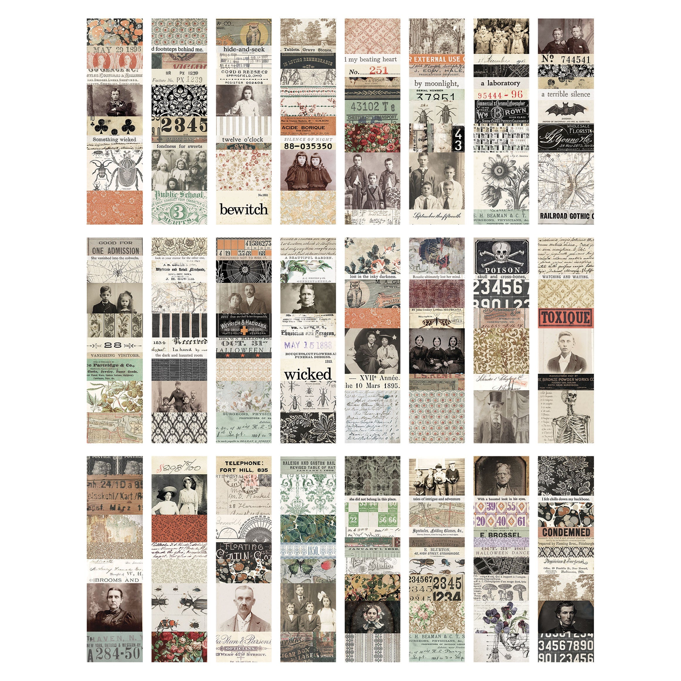 Tim Holtz idea-ology LARGE COLLAGE STRIPS HALLOWEEN 2024 #TH94394