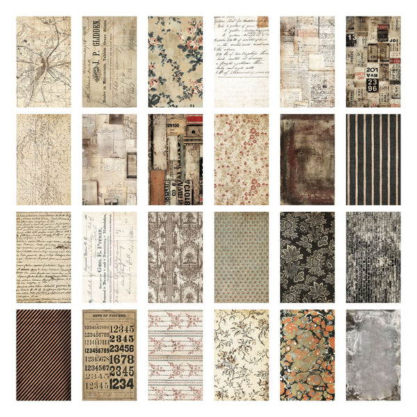 Tim Holtz idea-ology BACKDROPS HALLOWEEN 2024 Collage Paper 24 pcs #TH94389