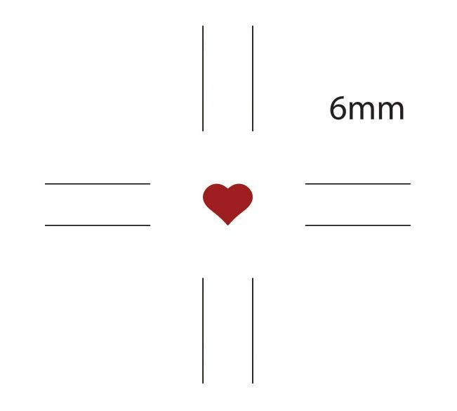 Craft Consortium ADHESIVE ENAMEL HEARTS 6 mm 80 pcs #CEADOT001