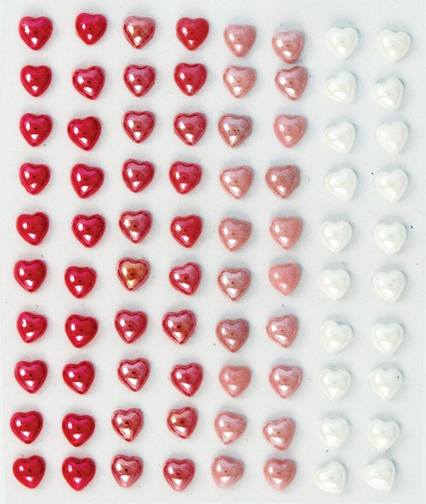 Craft Consortium ADHESIVE ENAMEL HEARTS 6 mm 80 pcs #CEADOT001