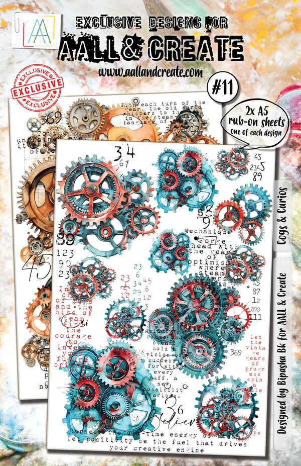 AALL And Create COGS & CURIOS A5 Rub-on Sheet 2 pcs AALL-RO-011