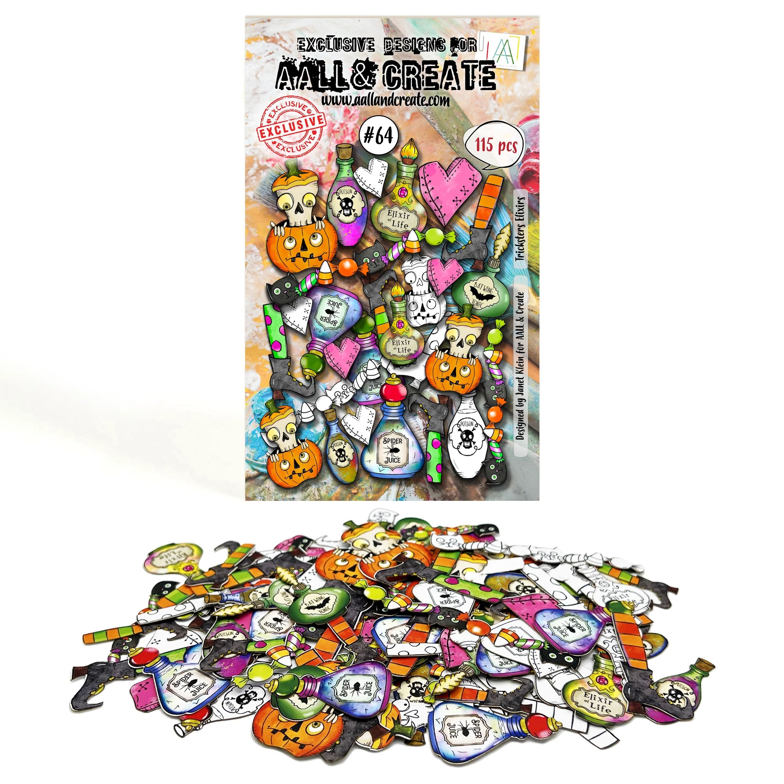 AALL And Create TRICKSTERS ELIXIRS Die Cut Ephemera 115 pcs AALL-EP-064