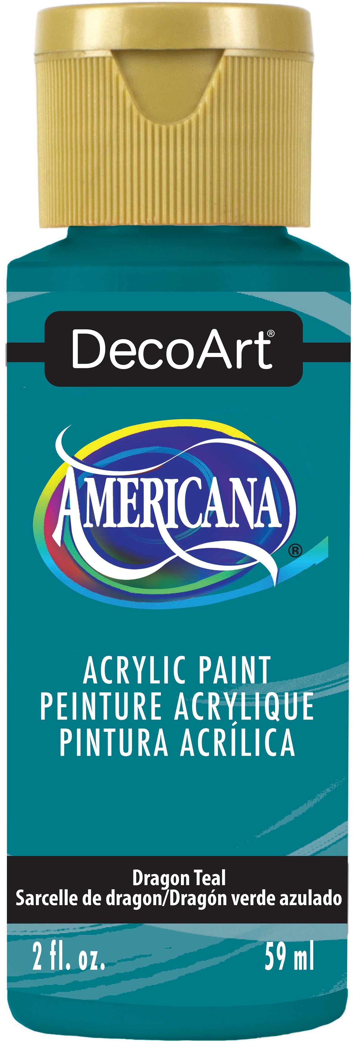 DecoArt DRAGON TEAL Americana Acrylic Paint 2 oz. Bottle - #DA433