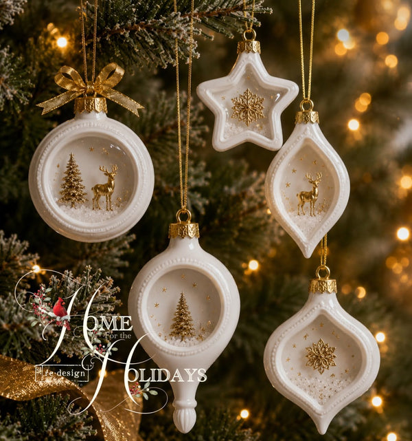ReDesign with Prima NOEL ELEGANCE Christmas Ornament Decor Moulds Mold Food Safe 5X10" Resin #684495