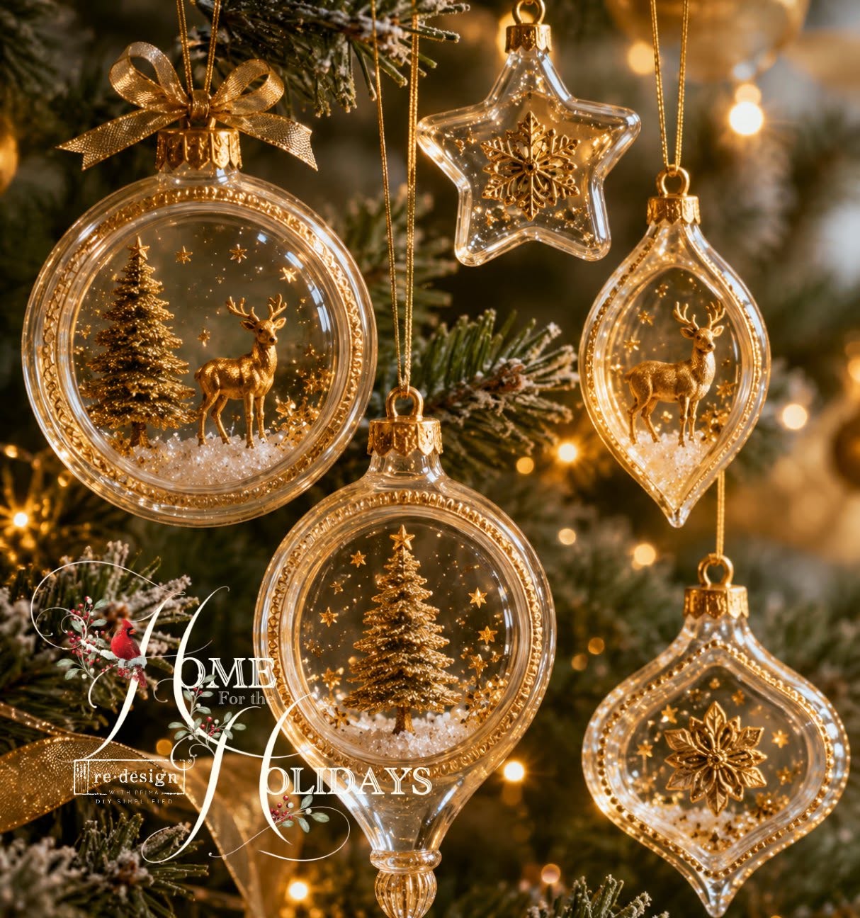 ReDesign with Prima NOEL ELEGANCE Christmas Ornament Decor Moulds Mold Food Safe 5X10